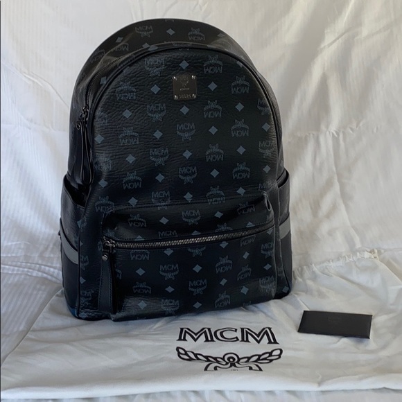 MCM Handbags - *SALE* MCM Backpack, Black with Iconic Monogram